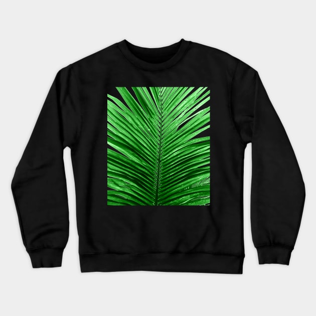 TROPICAL PALM LEAF Crewneck Sweatshirt by GOTOCREATE